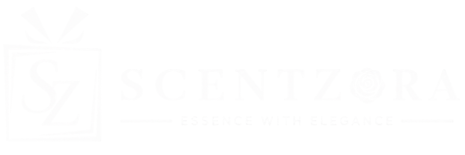 Scentzora Logo - White